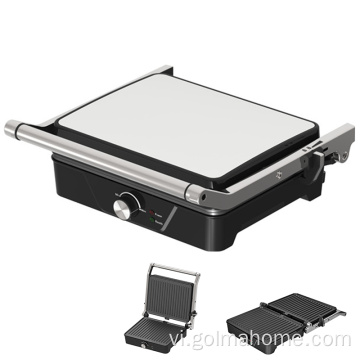 Liên hệ Grill BBQ Grill Sandwich Press Panini Maker với nhôm nâng Lever LED Hiển thị điện Grill